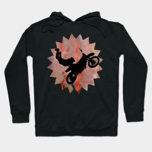 Biker and Star Abstract Design Hoodie